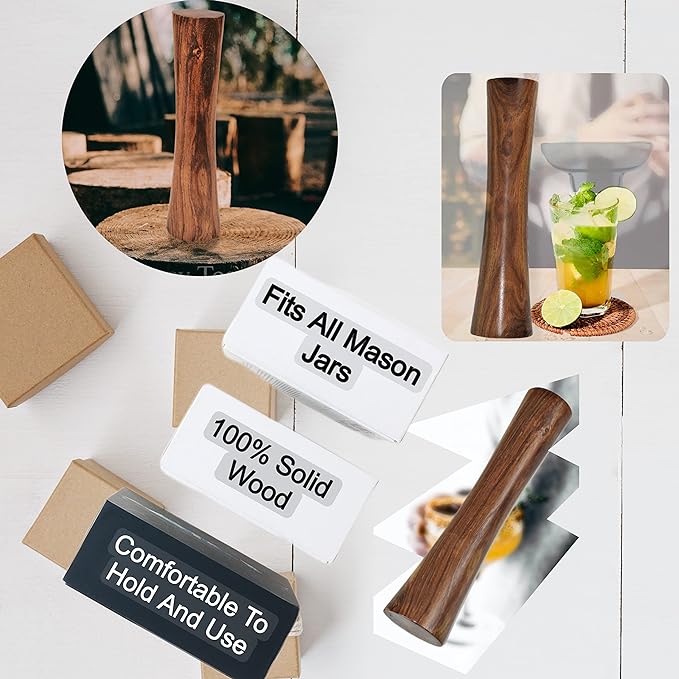 Cosy Tossy Professional Wooden Cocktail Muddler5